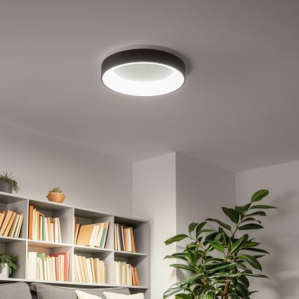Brilagi - Iluminação de teto LED com regulação FALCON LED/40W/230V 3000-6500K preta + controlo remoto