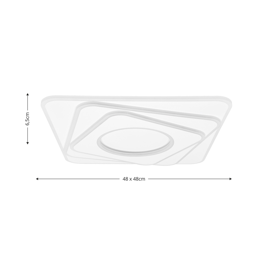 Brilagi - Iluminação de teto LED com regulação MODERN LED/100W/230V 2700-6500K 48x48 cm + comando