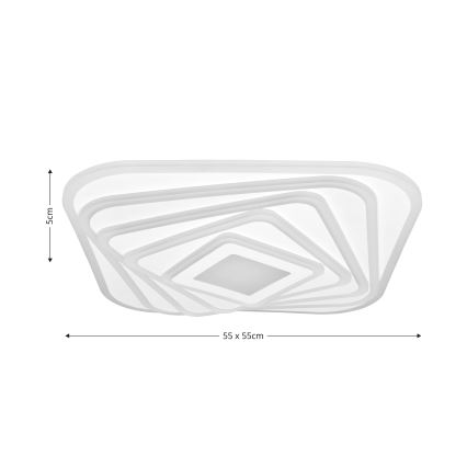 Brilagi - Iluminação de teto LED com regulação MODERN LED/210W/230V 2700-6500K 55x55 cm + comando