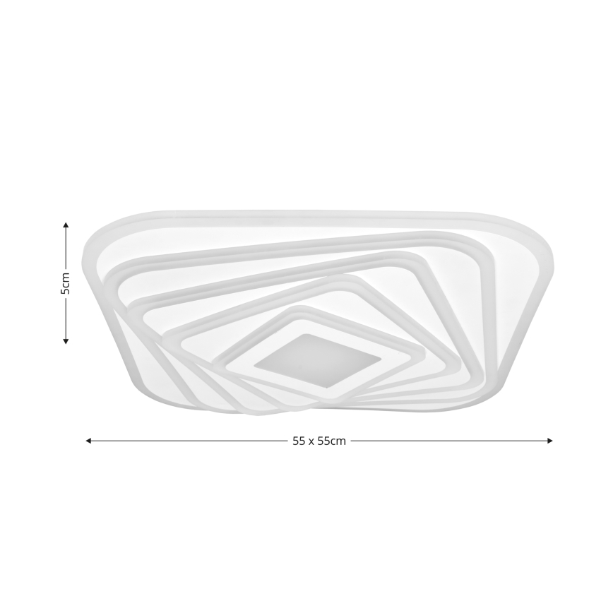 Brilagi - Iluminação de teto LED com regulação MODERN LED/210W/230V 2700-6500K 55x55 cm + comando