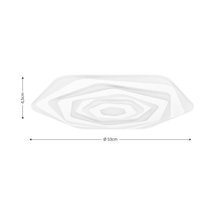 Brilagi - Iluminação de teto LED com regulação MODERN LED/85W/230V 2700-6500K diâmetro 53 cm + comando