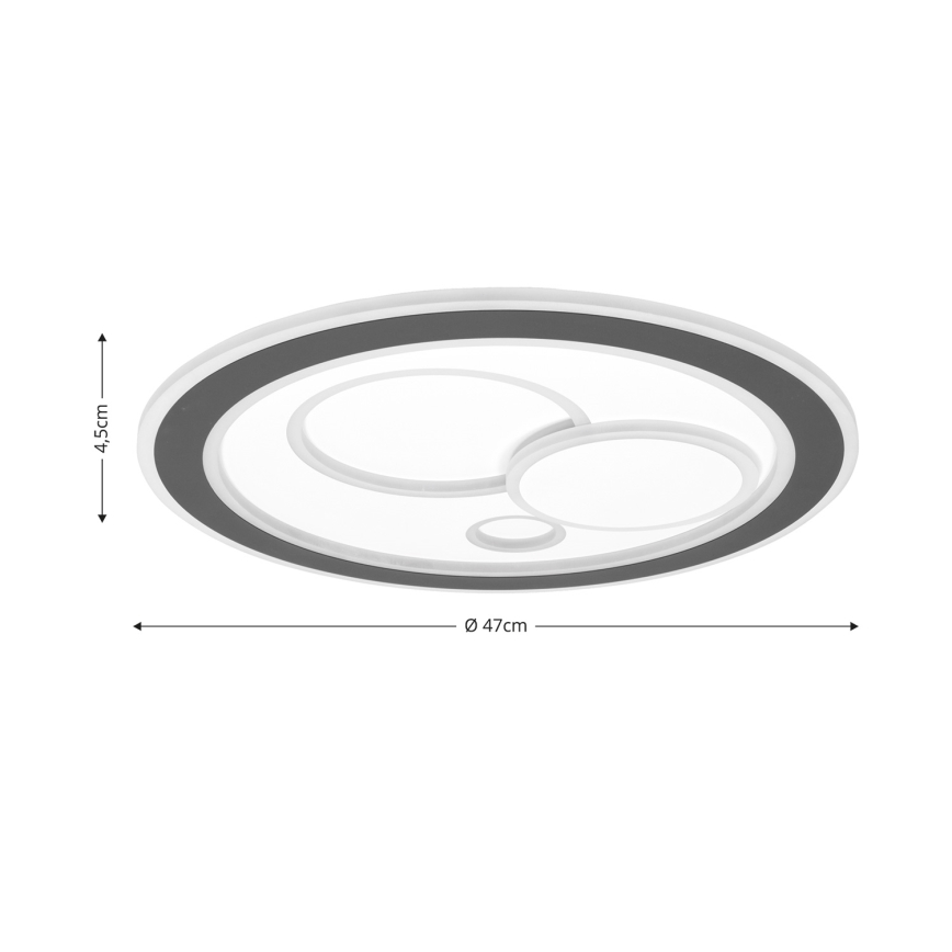 Brilagi - Iluminação de teto LED com regulação MODERN LED/89W/230V 2700-6500K diâmetro 47 cm + comando