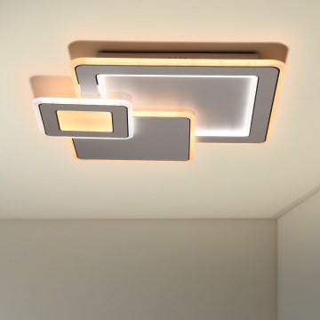 Brilagi - Iluminação de teto LED com regulação MODERN LED/93W/230V 2700-6500K 48,5x48,5 cm + comando