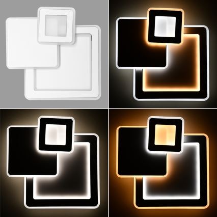 Brilagi - Iluminação de teto LED com regulação MODERN LED/93W/230V 2700-6500K 48,5x48,5 cm + comando