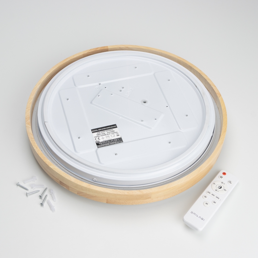 Brilagi - Iluminação de teto LED com regulação PINE LED/24W/230V + controlo remoto