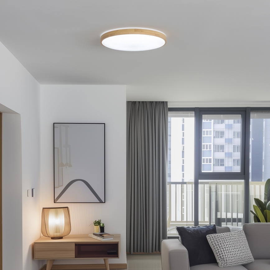 Brilagi - Iluminação de teto LED com regulação PINE LED/60W/230V + controlo remoto