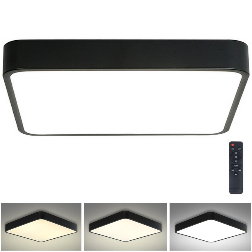 Brilagi - Iluminação de teto LED com regulação POOL LED/48W/230V 3000-6000K 50x50 cm preto + comando
