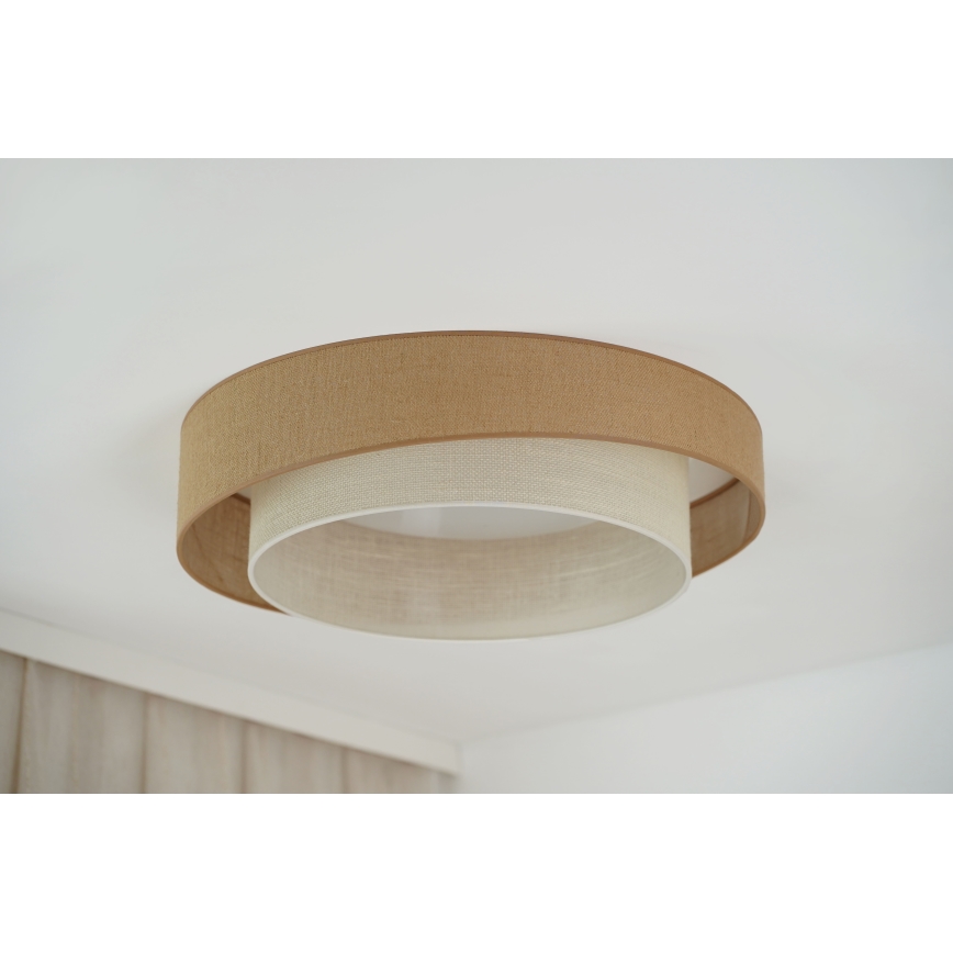 Brilagi - Iluminação de teto LED com regulação SHINE LED/24W/230V diâmetro 60 cm 3000/4000/6500K bege/creme + comando