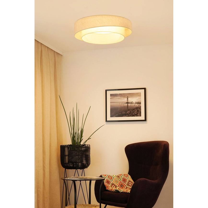 Brilagi - Iluminação de teto LED com regulação SHINE LED/24W/230V 3000/4000/6500K creme + comando