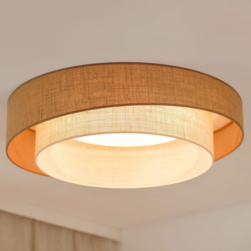 Brilagi - Iluminação de teto LED com regulação SHINE LED/24W/230V diâmetro 60 cm 3000/4000/6500K bege/creme + comando