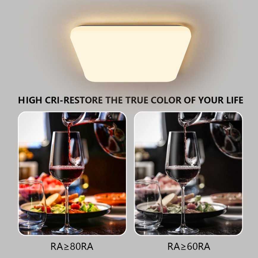 Brilagi - Iluminação de teto LED com regulação SMART LED/36W/230V 2700-6500K Wi-Fi Tuya + controlo remoto