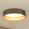 Brilagi - Iluminação de teto LED com regulação VEGAS SHINE LED/24W/230V 3000/4000/6500K palha castanho/dourado + comando