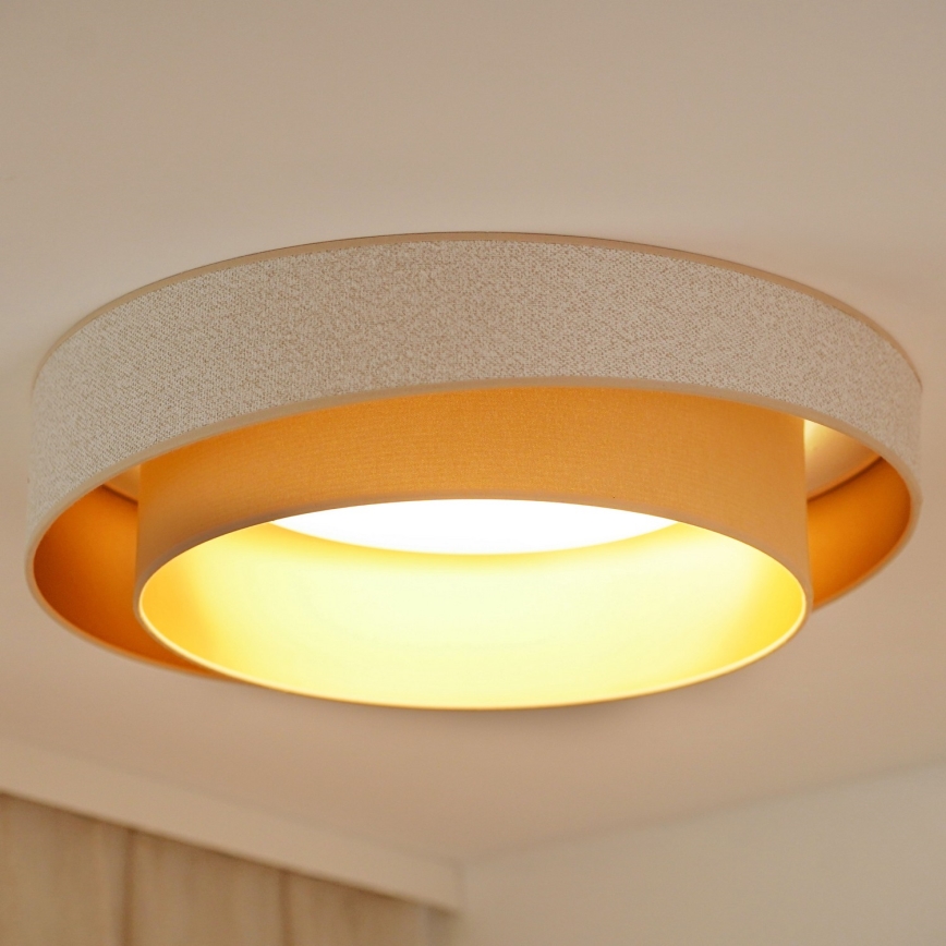Brilagi - Iluminação de teto LED com regulação VEGAS SHINE LED/24W/230V diâmetro 60 cm 3000/4000/6500K creme/bege + comando