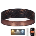 Brilagi - Iluminação de teto LED com regulação VELVET SMART LED/24W/230V d. 45 cm 2700-6500K Wi-Fi Tuya preto/cobre + controlo remoto