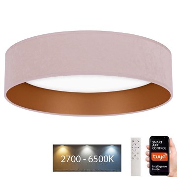 Brilagi - Iluminação de teto LED com regulação VELVET SMART LED/24W/230V d. 45 cm 2700-6500K Wi-Fi Tuya rosa/dourado + controlo remoto