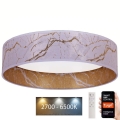 Brilagi - Iluminação de teto LED com regulação VELVET SMART LED/36W/230V d. 55 cm 2700-6500K Wi-Fi Tuya branco/dourado + controlo remoto