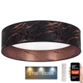 Brilagi - Iluminação de teto LED com regulação VELVET SMART LED/36W/230V d. 55 cm 2700-6500K Wi-Fi Tuya preto/cobre + controlo remoto