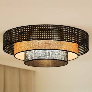 Brilagi - Iluminação de teto LED DAKOTA LUNETA LED/12W/230V diâmetro 60 cm 3000K/4000K/6400K preto/castanho