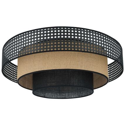 Brilagi - Iluminação de teto LED DAKOTA LUNETA LED/12W/230V diâmetro 60 cm 3000K/4000K/6400K preto/castanho