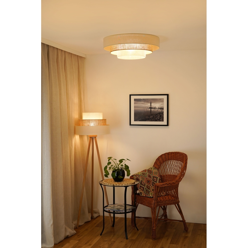 Brilagi - Iluminação de teto LED DENVER LUNETA LED/12W/230V diâmetro 60 cm 3000K/4000K/6400K bege/creme