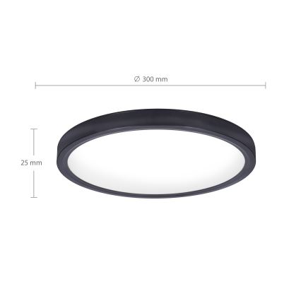 Brilagi - Iluminação de teto LED ESTELA LED/18W/230V preto