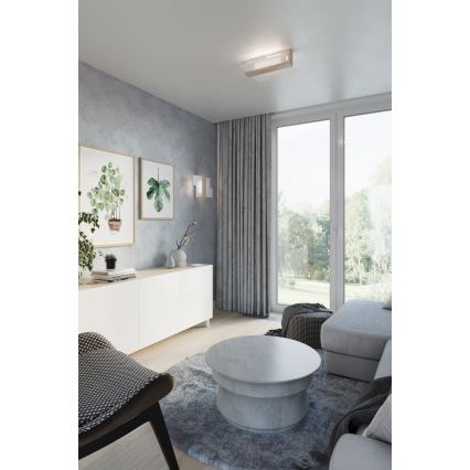Brilagi -  Iluminação de teto LED HERA 2xE27/7,5W/230V madeira