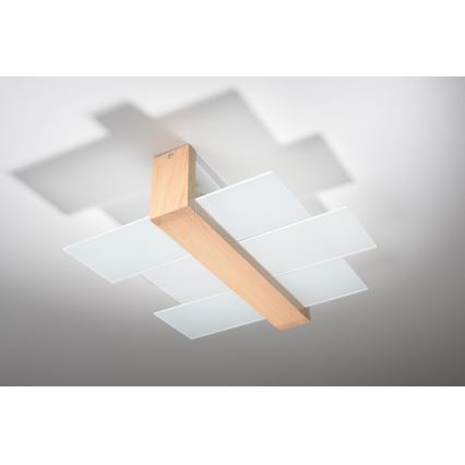 Brilagi -  Iluminação de teto LED HERA 2xE27/7,5W/230V madeira