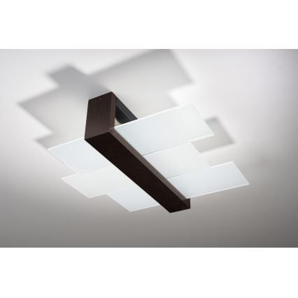 Brilagi -  Iluminação de teto LED HERA 2xE27/7,5W/230V wenge