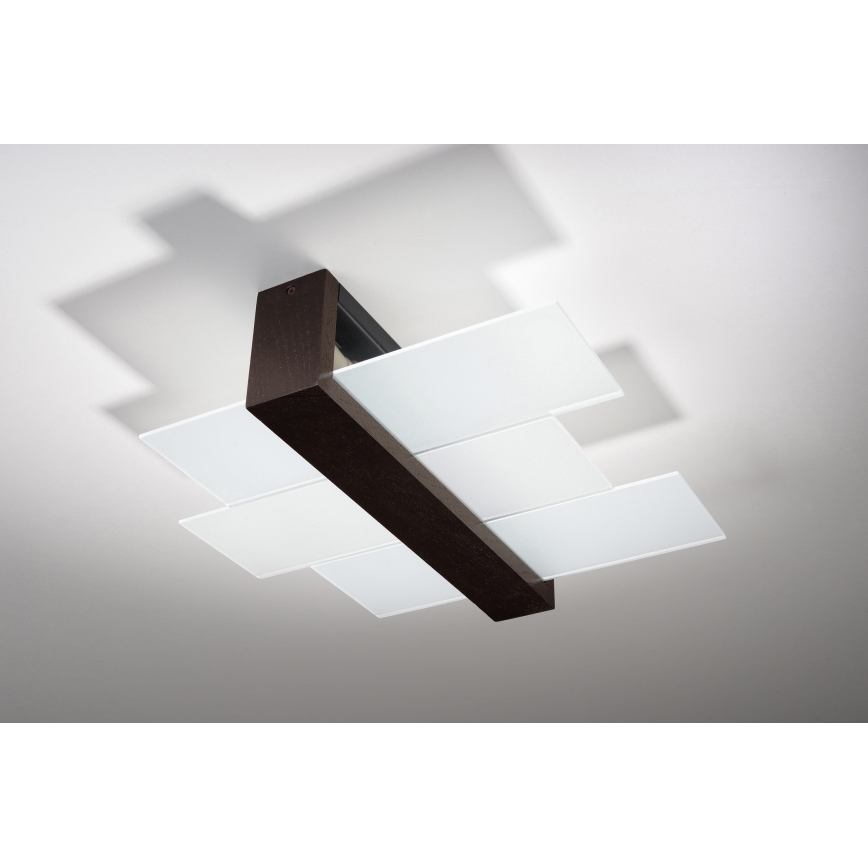 Brilagi -  Iluminação de teto LED HERA 2xE27/7,5W/230V wenge