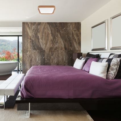 Brilagi - Iluminação de teto LED MANAROLA CUBIC LED/24W/230V 3000-6500K carvalho + +CR