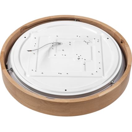 Brilagi - Iluminação de teto LED MANAROLA SMART LED/24W/230V 2700-6500K carvalho diâmetro 41 cm Wi-Fi + controlo remoto Tuya