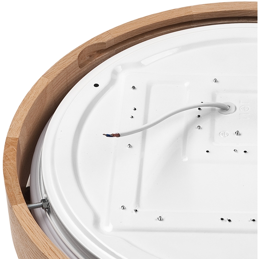 Brilagi - Iluminação de teto LED MANAROLA SMART LED/24W/230V 2700-6500K carvalho diâmetro 41 cm Wi-Fi + controlo remoto Tuya