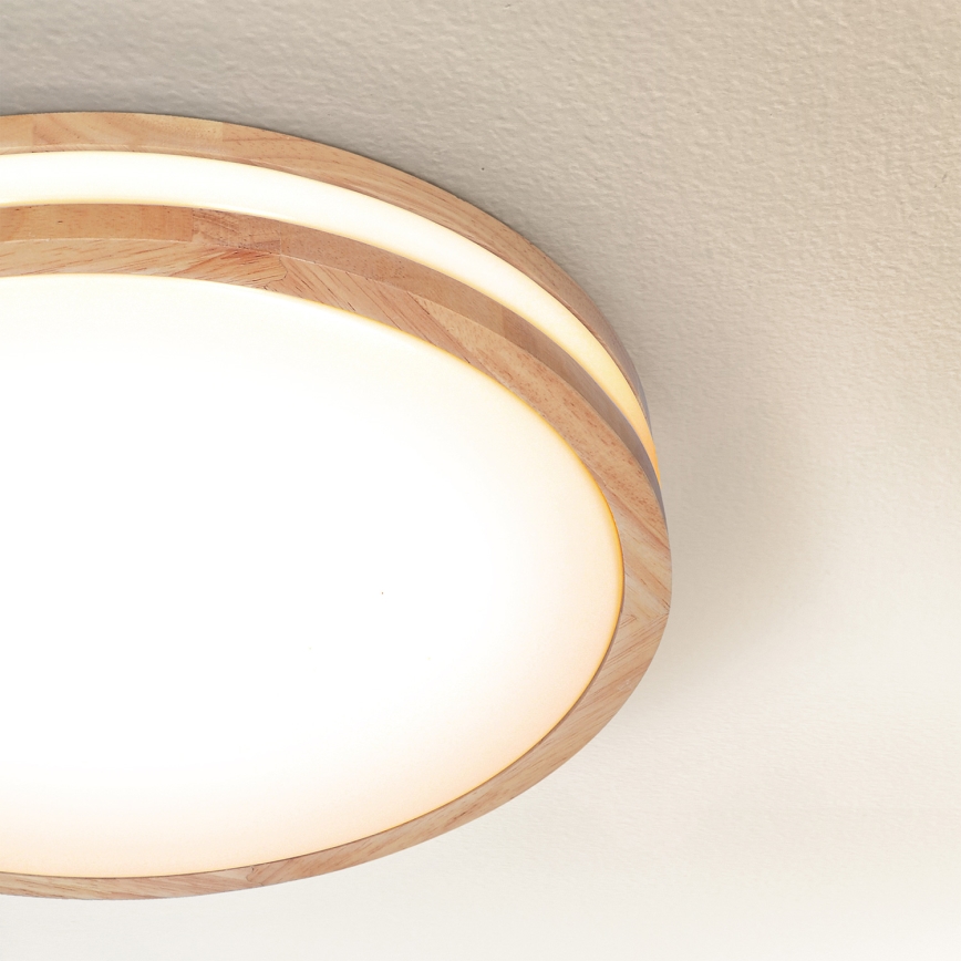 Brilagi - Iluminação de teto LED MOLINA LED/24W/230V carvalho diâmetro 29 cm