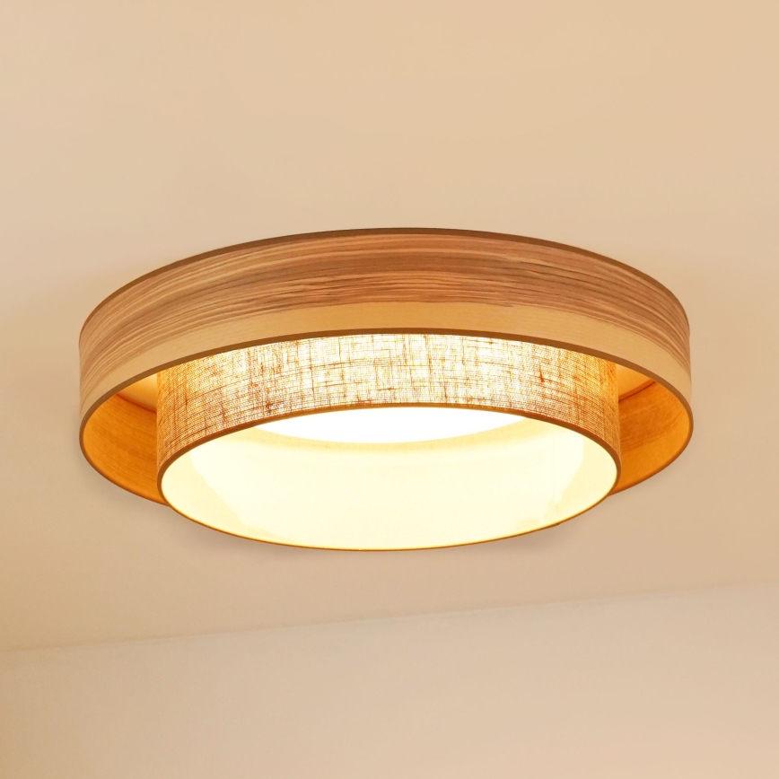 Brilagi - Iluminação de teto LED MONTANA BOHO LED/26W/230V diâmetro 60 cm castanho