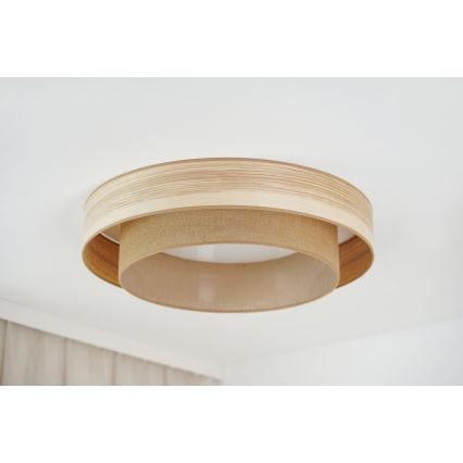 Brilagi - Iluminação de teto LED MONTANA BOHO LED/26W/230V diâmetro 60 cm castanho