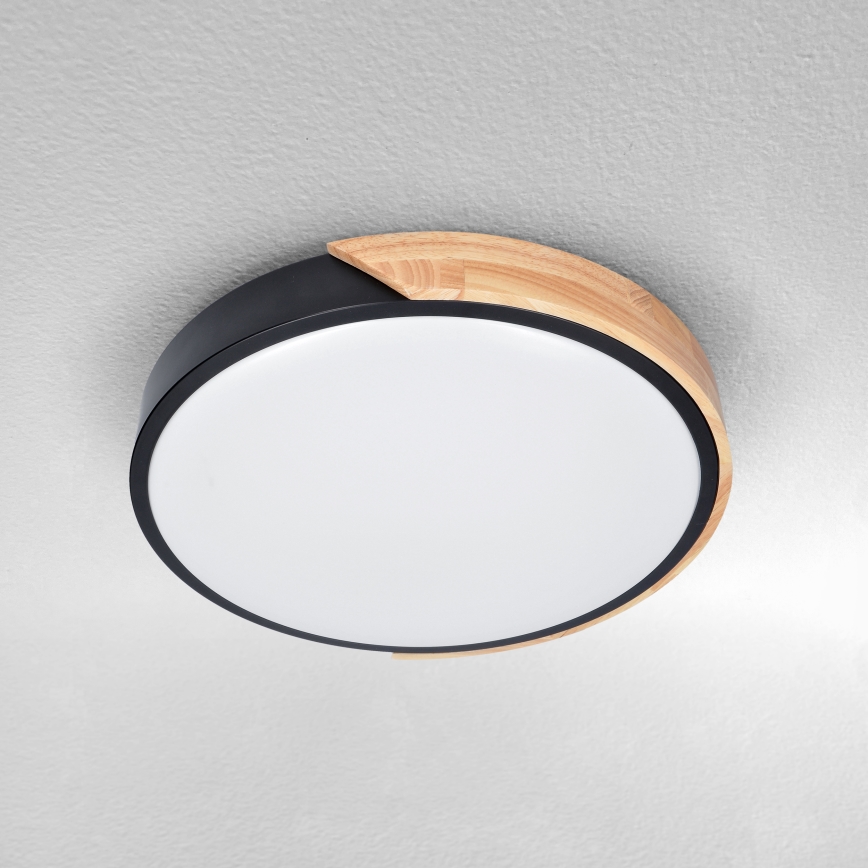 Brilagi - Iluminação de teto LED PILANA LED/24W/230V carvalho diâmetro 30 cm