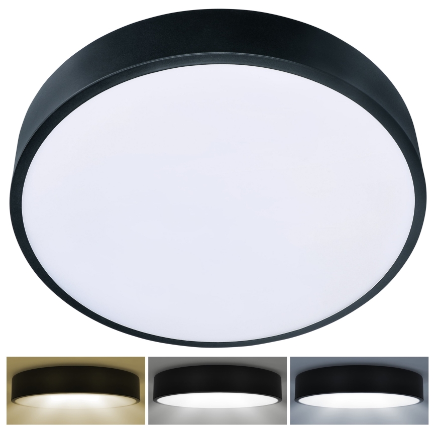 Brilagi - Iluminação de teto LED POOL LED/48W/230V 3000/4000/6000K diâmetro 40 cm preto