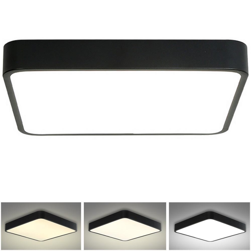 Brilagi - Iluminação de teto LED POOL LED/48W/230V 3000/4500/6000K 50x50 cm preto