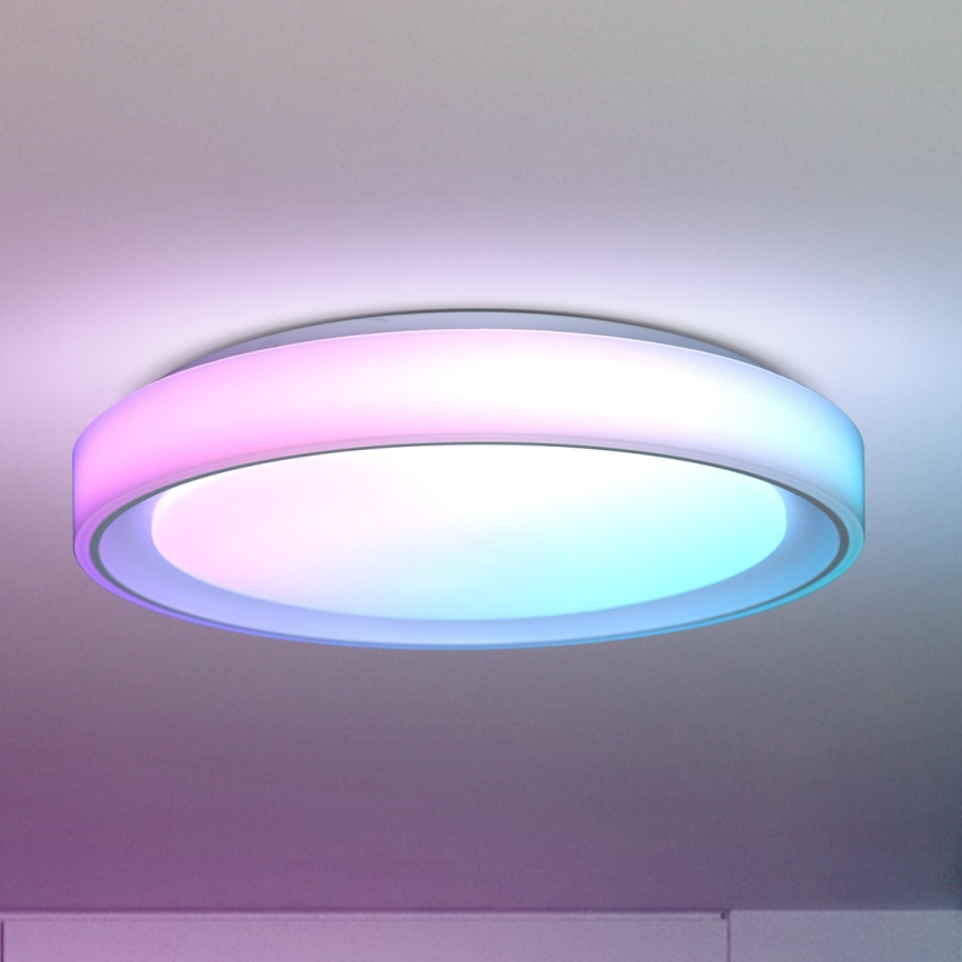 Brilagi - Iluminação de teto LED RGB com regulação FLOCO LED/30W/230V 3000-6500K Wi-Fi Tuya + LED/6W + comando