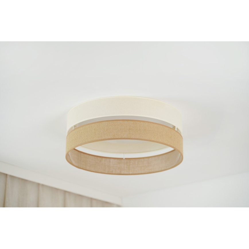 Brilagi - Iluminação de teto LED ROYAL YUTE LED/24W/230V diâmetro 45 cm bege/creme