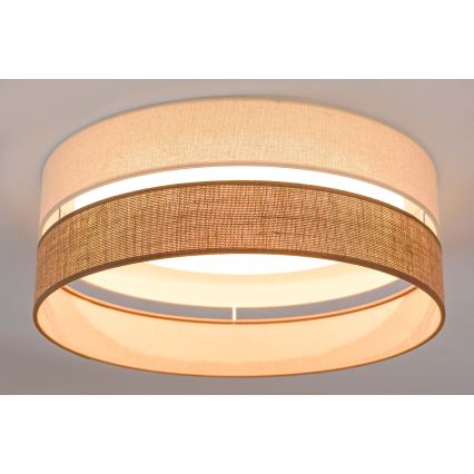 Brilagi - Iluminação de teto LED ROYAL YUTE LED/24W/230V diâmetro 45 cm bege/creme
