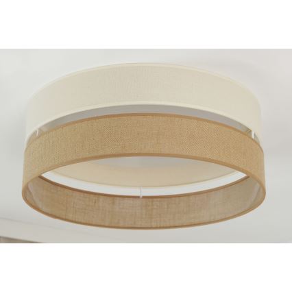 Brilagi - Iluminação de teto LED ROYAL YUTE LED/24W/230V diâmetro 45 cm bege/creme