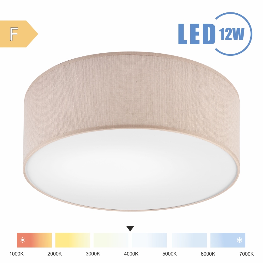 Brilagi - Iluminação de teto LED SIRIJA LED/12W/230V diâmetro 35 cm bege