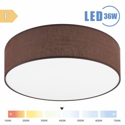Brilagi - Iluminação de teto LED SIRIJA LED/36W/230V diâmetro 45 cm castanho