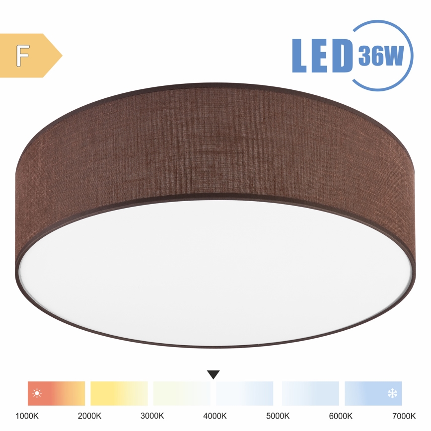 Brilagi - Iluminação de teto LED SIRIJA LED/36W/230V diâmetro 45 cm castanho