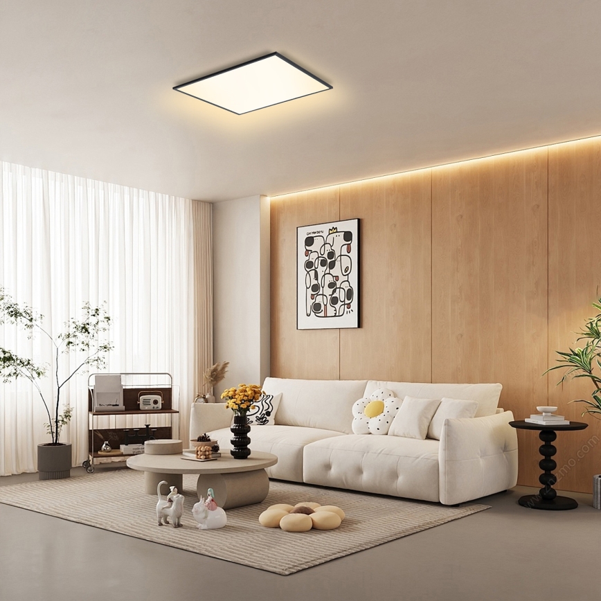 Brilagi - Iluminação de teto LED SLIMFRAME LED/58W/230V 60x60 cm preto