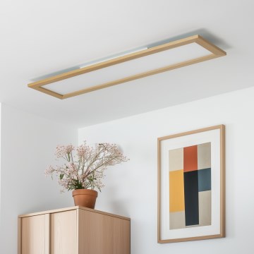 Brilagi - Iluminação de teto LED SLIMFRAME WOOD LED/58W/230V 124x34 cm castanho