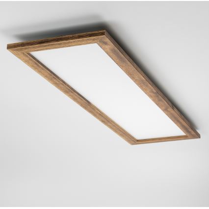 Brilagi - Iluminação de teto LED SLIMFRAME WOOD LED/58W/230V 124x34 cm