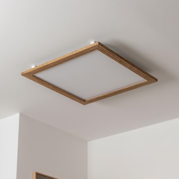 Brilagi - Iluminação de teto LED SLIMFRAME WOOD LED/58W/230V 64x64 cm castanho