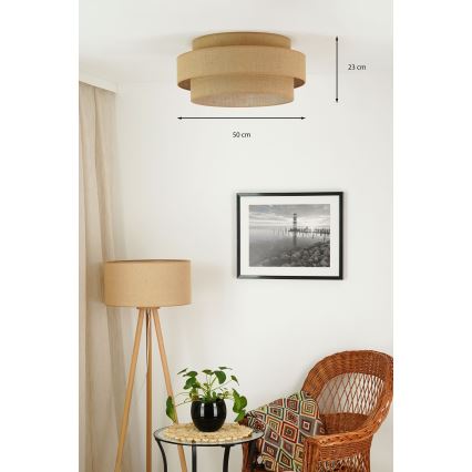 Brilagi - Iluminação de teto LED SPACE YUTE LED/12W/230V diâmetro 50 cm 3000K/4000K/6400K bege